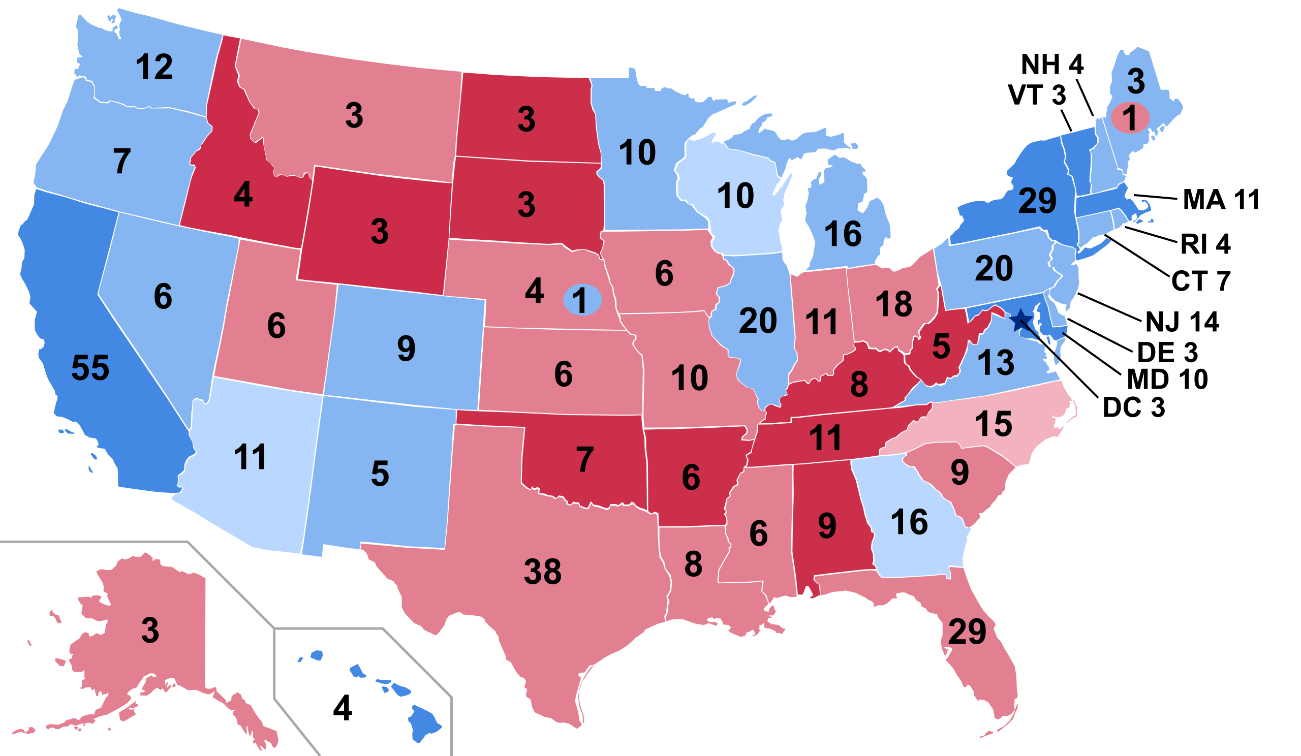 Electoral Vote Map 2020 